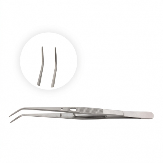 College tweezers with lock, dental, orthodontic, 15 cm