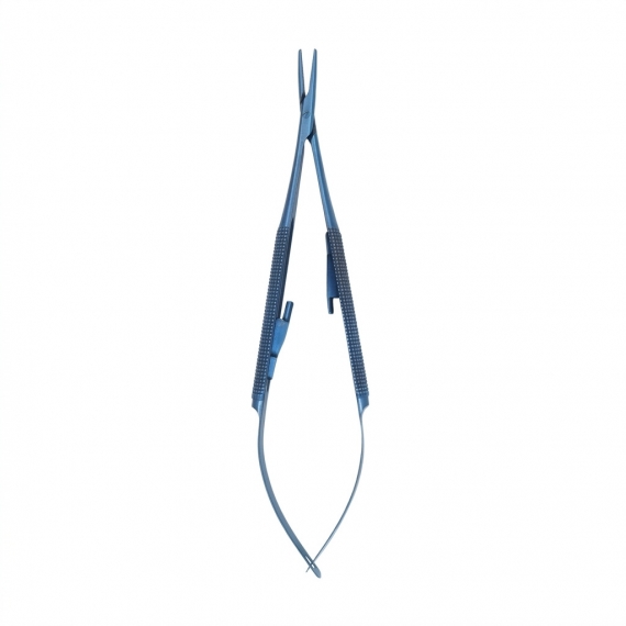 Titanium microsurgical scissors straight 18 cm