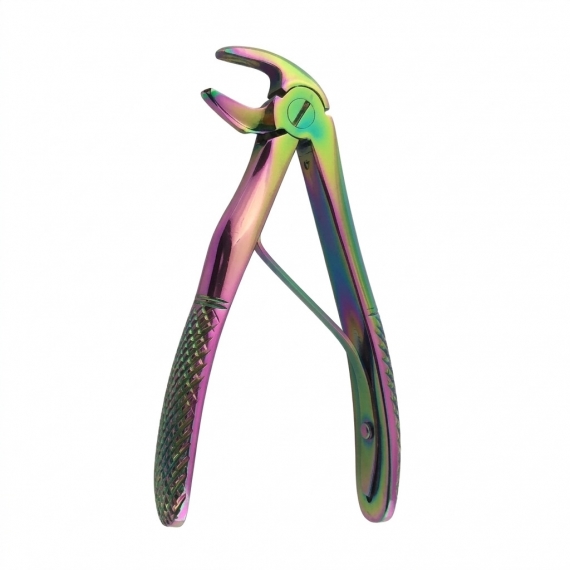 Berten forceps for children for baby teeth, titanium multicolor / lower front